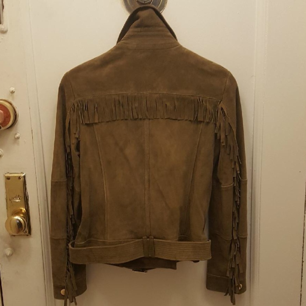 HOSTPICK!!! BURBERRY MOTO LEATHER JACKET - Picture 4 of 9
